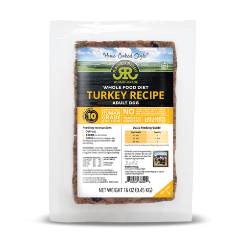Turkey Adult Dog Recipe - 8x1Lb