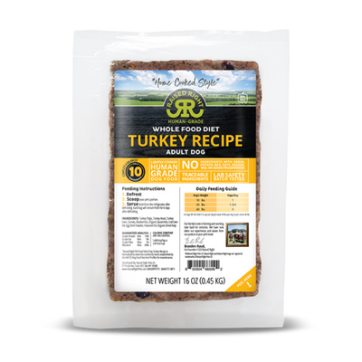 Raised Right - Turkey Adult Dog Recipe - 8x1Lb