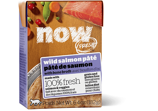 NOW FRESH Grain Free Wild Salmon Pate with Bone Broth 24 x 6.4 oz -