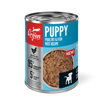 Orijen Poultry & Fish Pate Recipe for Puppies 12x 363gr cans