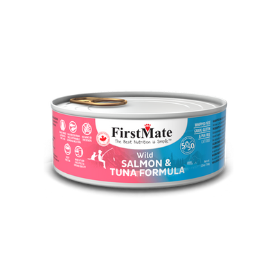 FirstMate's 50/50 Wild Salmon and Wild Tuna for Cats 24 x5.5 oz.