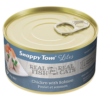 Snappy Tom Lites Chicken with Salmon 24 x 85Grams for Cats