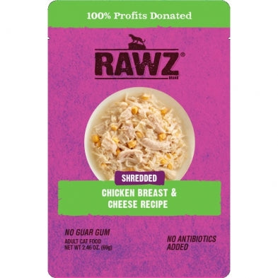 RAWZ Shredded Chicken Breast & Cheese Pouch 8x2.46oz