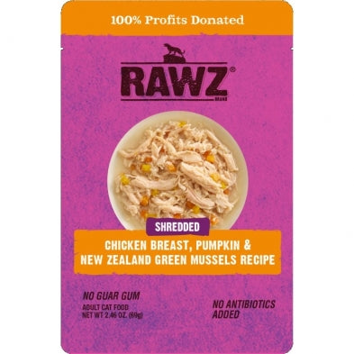 Shredded Chicken Breast, Pumpkin & NZ Mussels Pouch 8x2.46oz