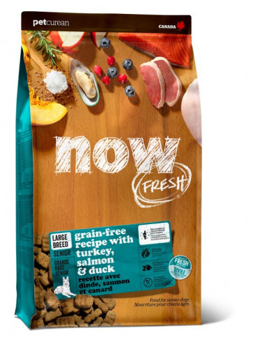 Now Fresh Grain-Free Turkey, Salmon & Duck Large Breed Senior Dog Recipe 25 lbs.