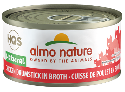 ALMO NATURE HQS NATURAL CAT - Chicken Drumstick in broth 24 X 70 gram cans