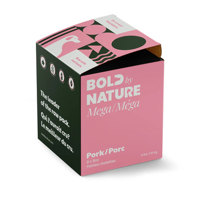Bold by Nature Mega Pork Raw Patties for Dogs