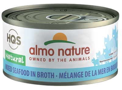 HQS NATURAL CAT - Mixed Seafood in broth 24 X 70 gram cans