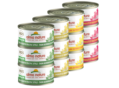 ALMO NATURE HQS NATURAL CAT - Rotational Pack 3  24 X 70 gram cans