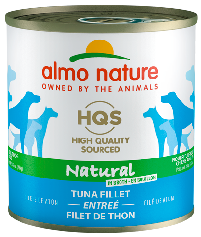 HQS NATURAL DOG Tuna Fillet entrée 12 X 280 gram cans