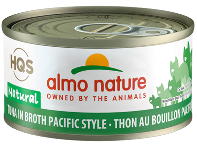 HQS NATURAL CAT - Tuna in broth Pacific style 24 X 70 gram cans