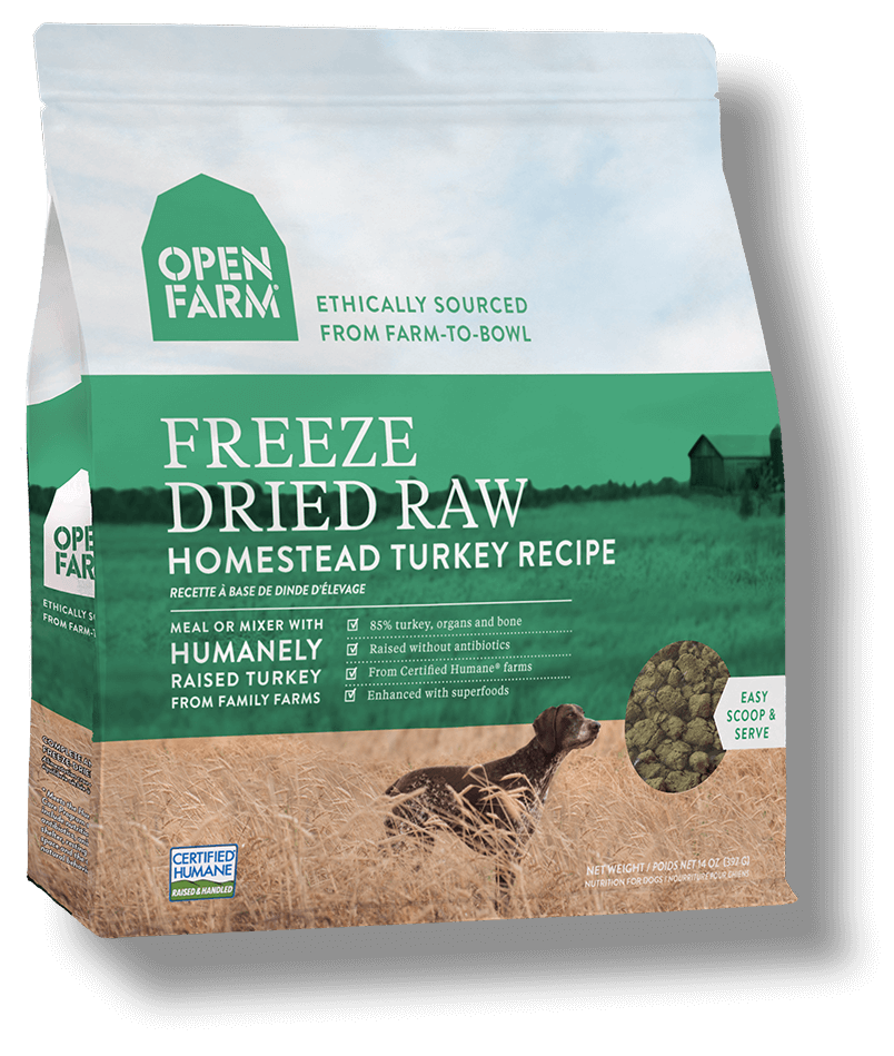 Open Farm Homestead Turkey Freeze Dried Raw Dog Food 13.5 oz