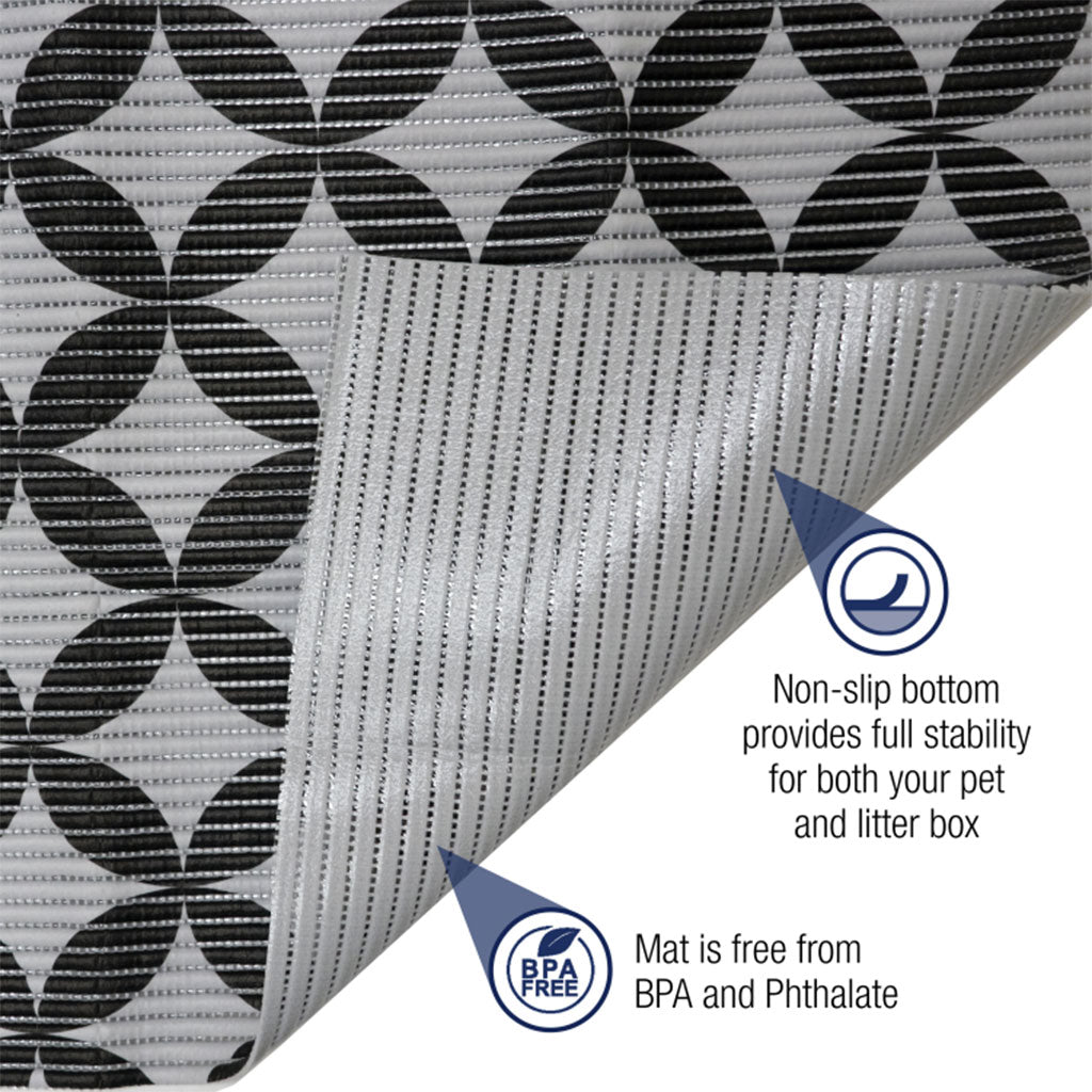 Jumbo Foam Litter Mat Grey Circles