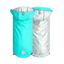 Reversible Raincoat Neon Aqua With Iridescent