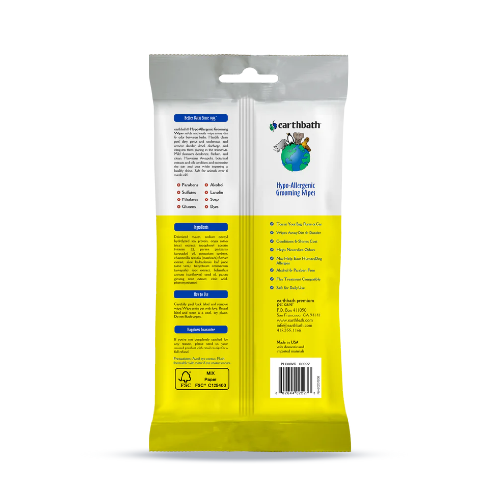 Hypo-Allergenic Grooming Wipes