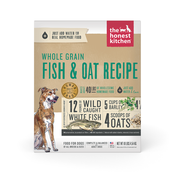 Honest Kitchen Dehydrated - Whole Grain Fish & Oat Recipe for Dogs 10 lbs.
