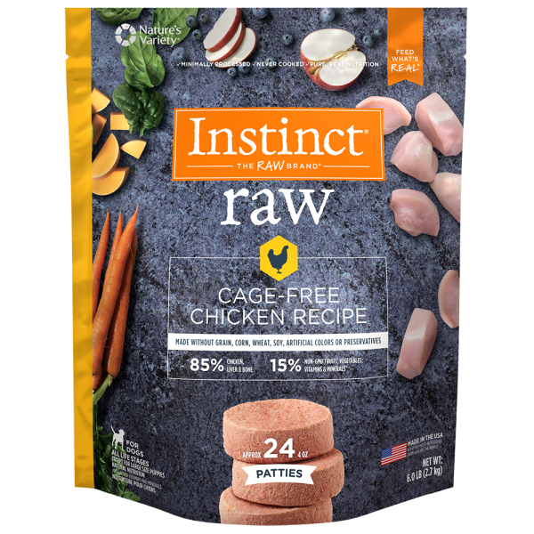 Nature's Variety Instinct Raw Cage-Free Chicken Patties 6lbs (24patties)