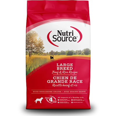NutriSource Dog Large Breed Adult Beef & Rice 11.8 kg