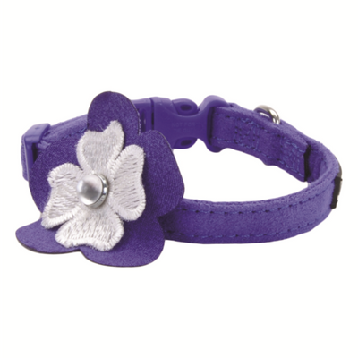 Li'l Pals Microfibre Collar Blue with Flower