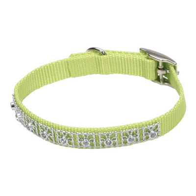 Nylon Jeweled Collar Lime