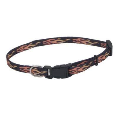 Li'l Pals Adjustable Nylon Collar Flames