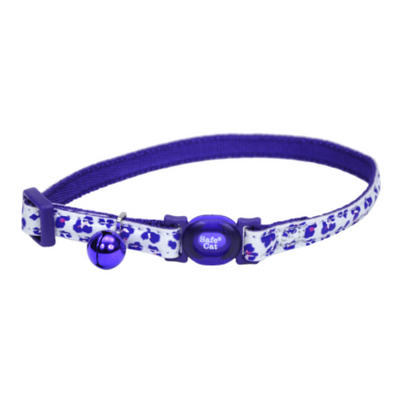 Glow in the Dark Breakaway Collar  Purple Leopard