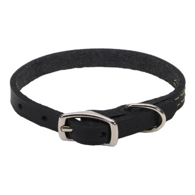 Circle T Oak Tanned Leather Town Collar Black