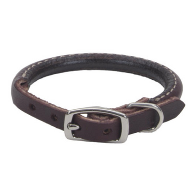 Circle T Latigo Leather Round Collar Dark Brown
