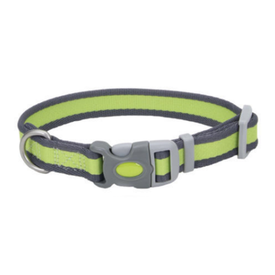 Pet AttirePro Adj Collar Green&Grey