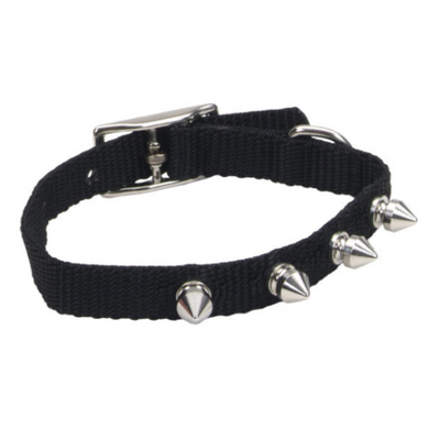 Li'l Pals Spiked Nylon Collar Black
