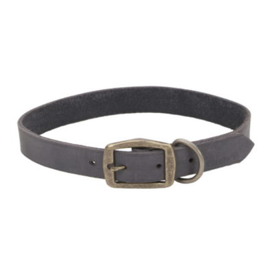 Circle T Rustic Leather Town Collar Slate Grey