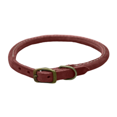 Circle T Rustic Leather Round Collar Brick
