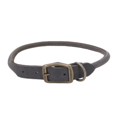 Circle T Rustic Leather Round Collar Slate Grey