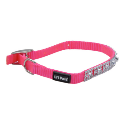 Li'l Pals Jewel Nylon Collar Neon Pink