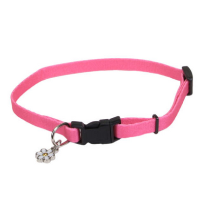 Li'l Pals Adjustable Nylon Collar Neon Pink
