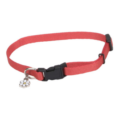 Li'l Pals Adjustable Nylon Collar Red