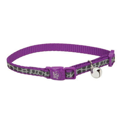 LazerBrite Reflective Brakeaway Purple Animal Print