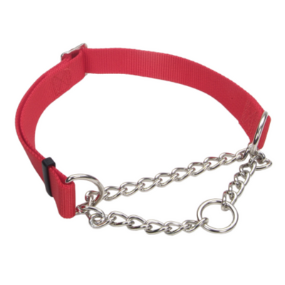 Adj Check Training Dog Collar Red