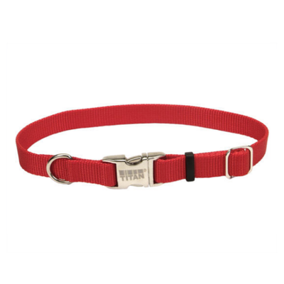 Titan Buckle Adjustable Collar Red