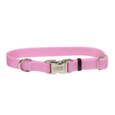 Titan Adj Nylon Collar Bright Pink
