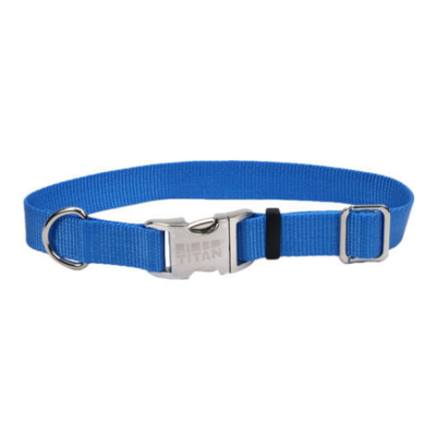 Titan Buckle Adjustable Collar Blue Lagoon