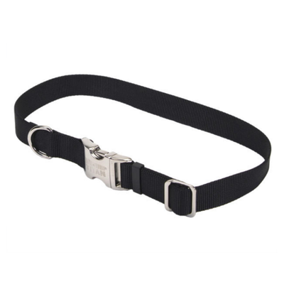 Titan Adj Nylon Collar w Buckle Collar Black
