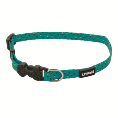 Li'l Pals Collar Teal & Grey Diamond