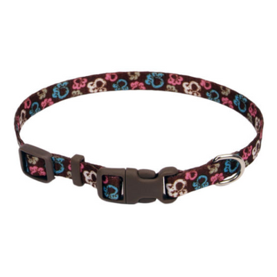 Pet Attire Adj Collar Special Paw Brown