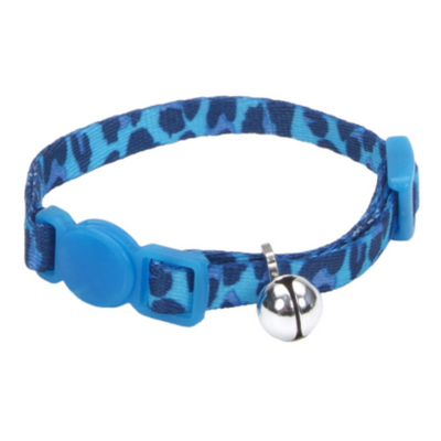 Li'l Pals Kitten Adj. Breakaway Collar Blue Leopard