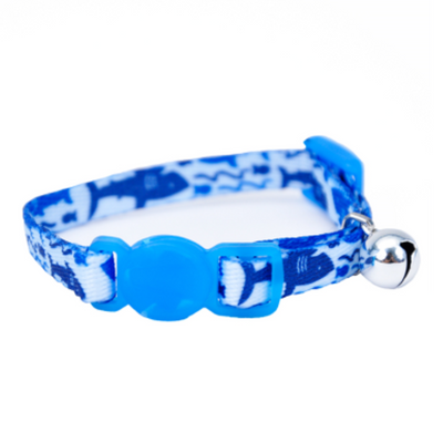 Li'l Pals Kitten Adj. Breakaway Collar Blue Shark