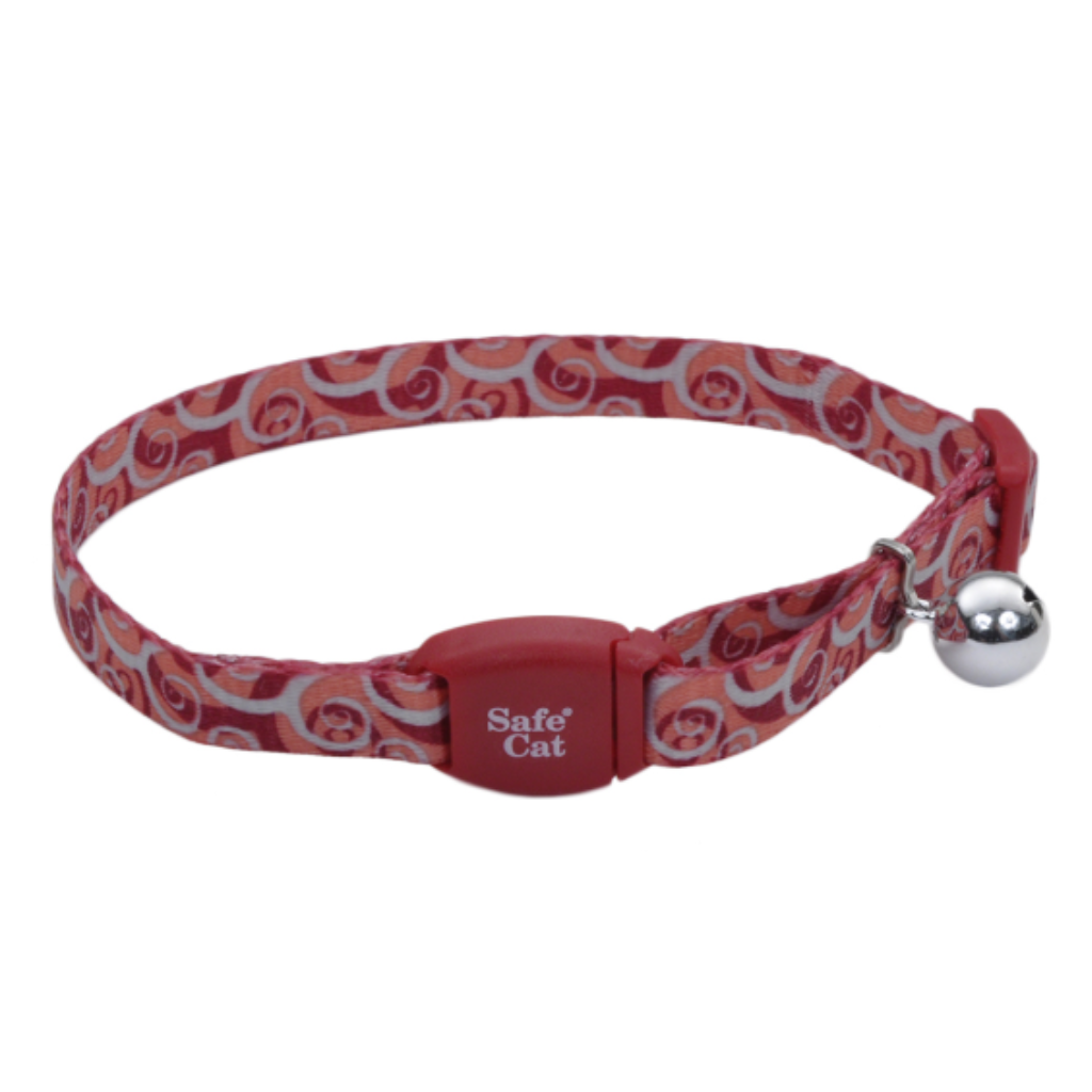 Adj Breakaway Collar Magnetic Buckle Garnet Swirl