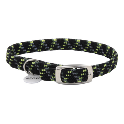 Reflective Safety Collar w/Charm Black/Green
