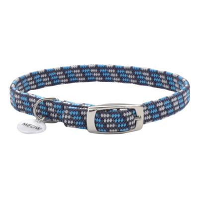 Reflective Safety Collar w/Charm Grey/Blue