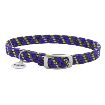 Reflective Safety Collar w/Charm Purple